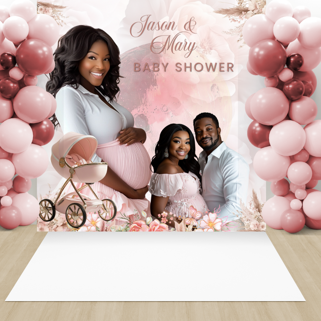 Personalized Baby Shower Birthday backdrop