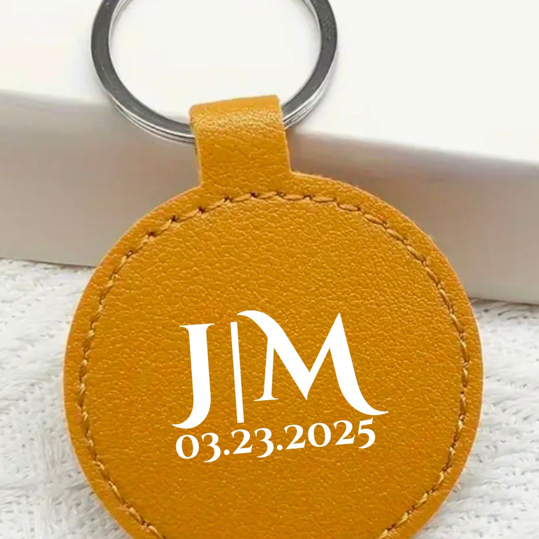 Vinyl Wedding Name Initial Party Favors