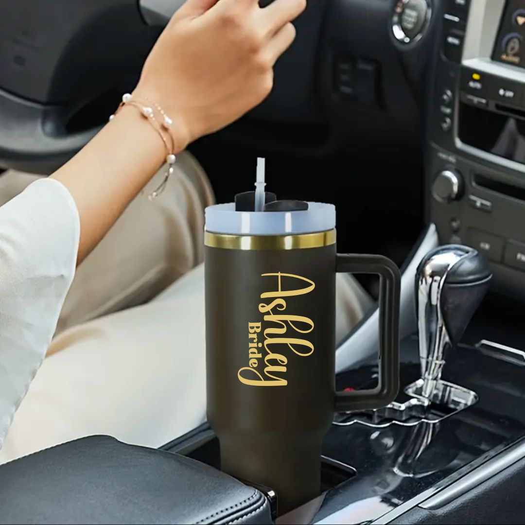 Personalized 40oz Laser Engraved Tumbler|Custom Name Tumbler|Christmas Gift